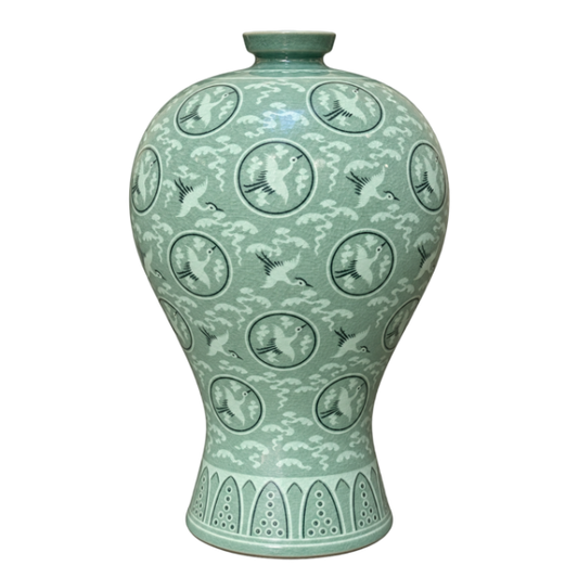 Maebyeong Jar with Cranes Lg