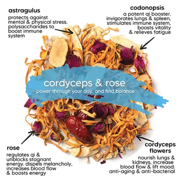 Cordyceps & Rose Herbal Tea