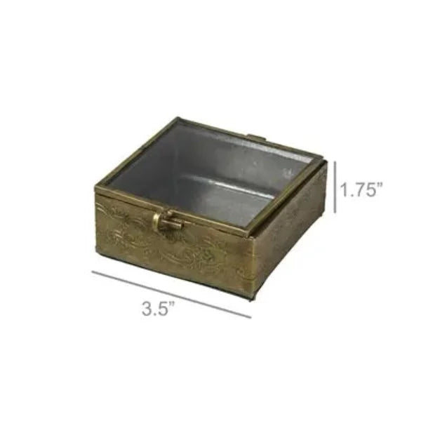 Aria Embossed Brass Box