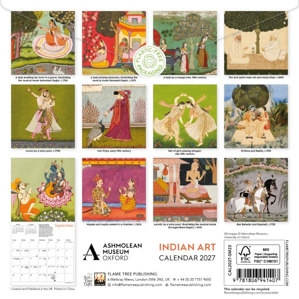 Indian Art 2027 Mini Wall Calendar