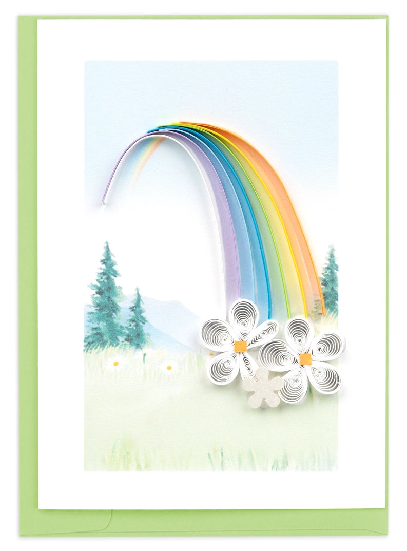Rainbow Gift Enclosure Quilled Mini Card