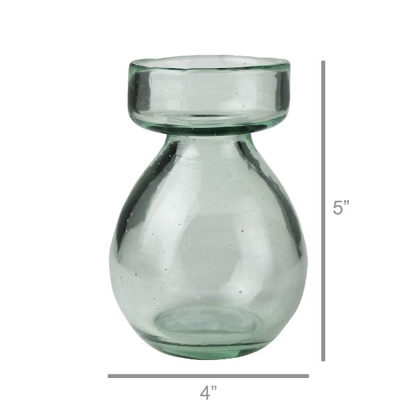 Short Recycled Glass Bulb Vase