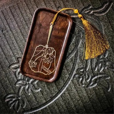 Hollow Cut Lotus Flowers Metal Bookmark