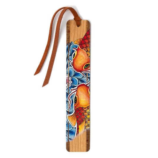 Koi Fish Handmade Wooden Bookmark