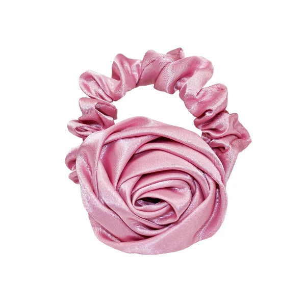 Satin Rose Scrunchie