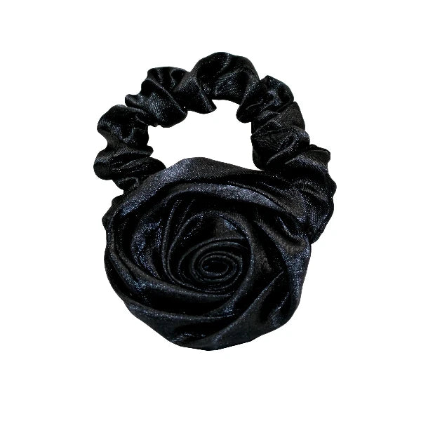 Satin Rose Scrunchie