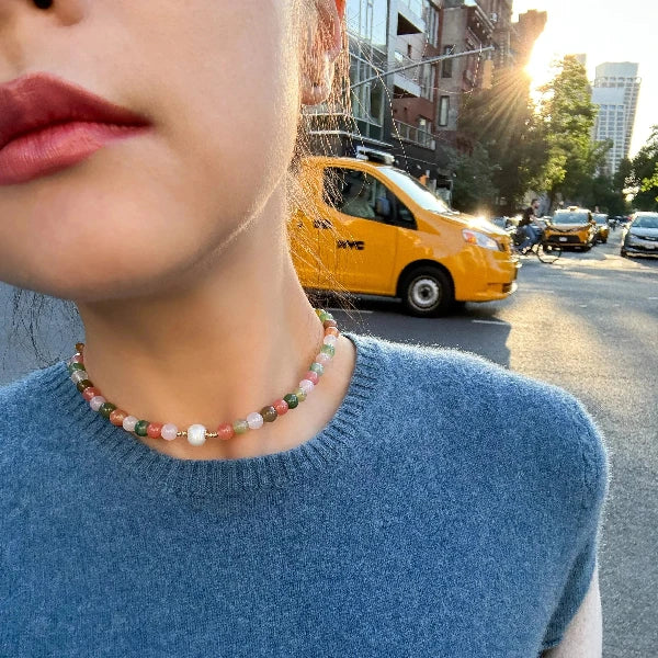 Summer Agate Choker Necklace