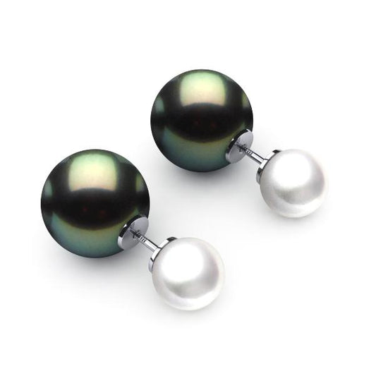 Tahitian Pearl Silver Earrings