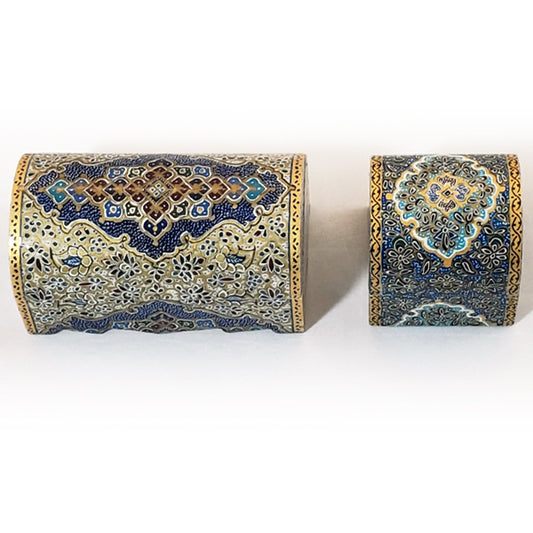 Persian Miniature Boxes with Mosque Pattern