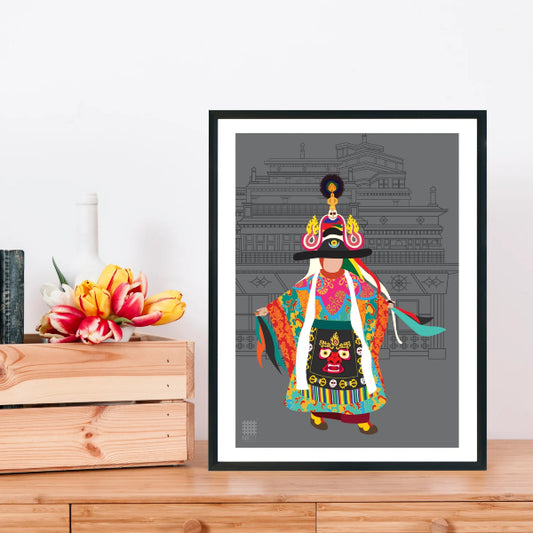 Sikkim Chaam Dance Art Print 2