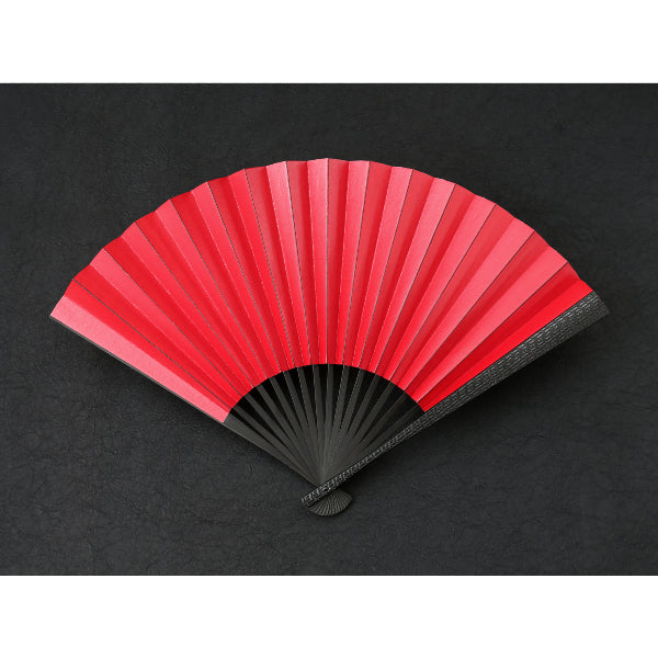 Kokusen Paper Black Red Fan