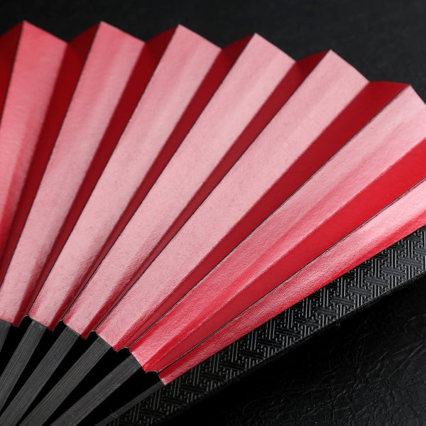 Kokusen Paper Black Red Fan